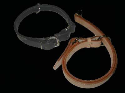 leather choke pit bull collar