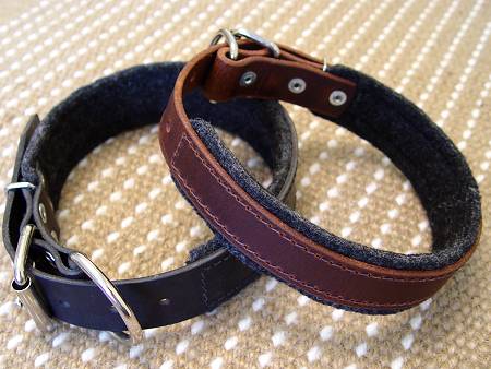 leather dog colllar for pitbull